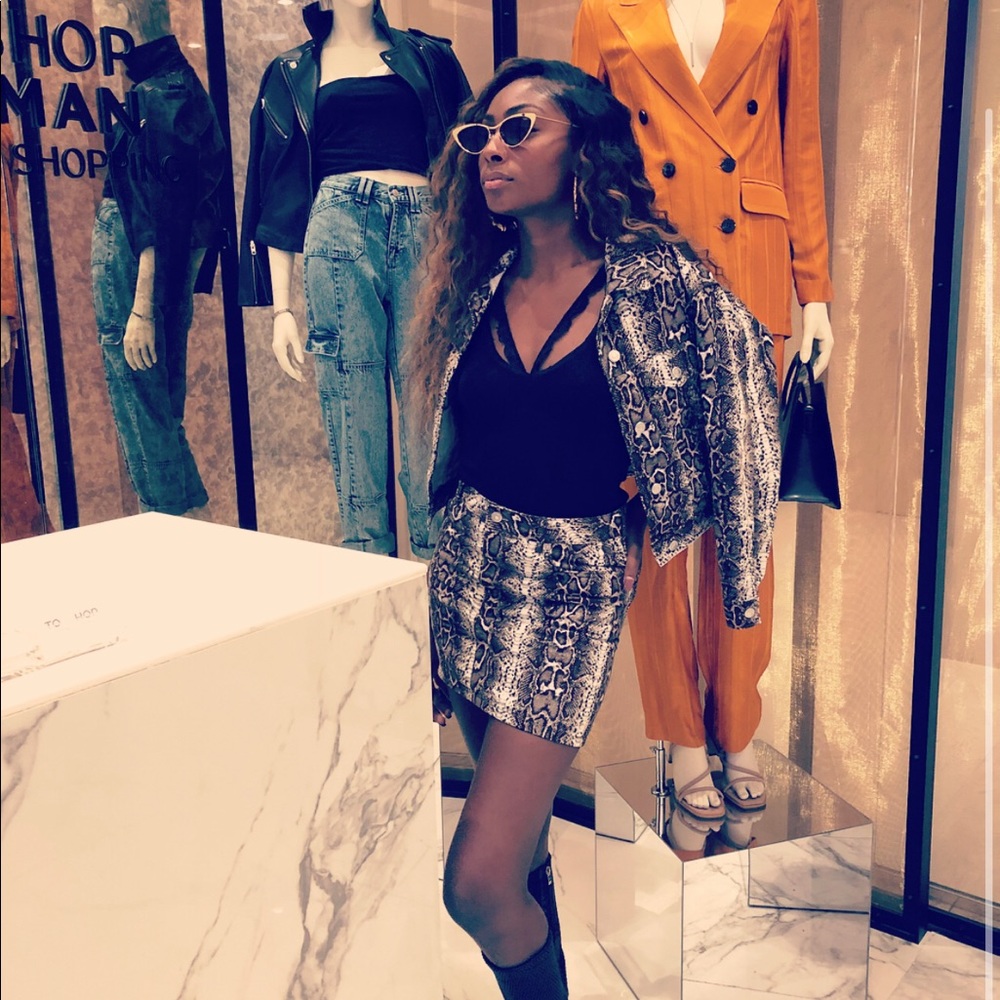 Topshop Snake Skin Two Piece Set